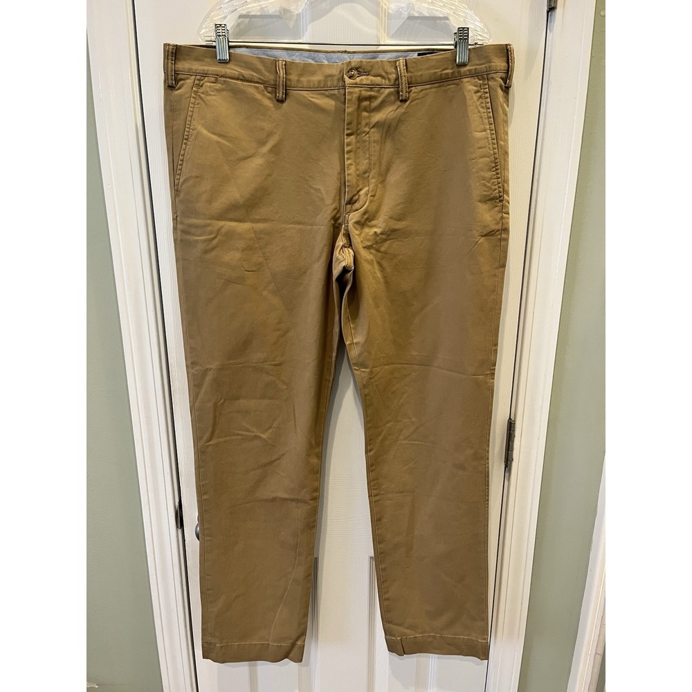 Polo Ralph Lauren Slim Stretch Fit The Polo Chino Pant 38x32 Khaki Pony